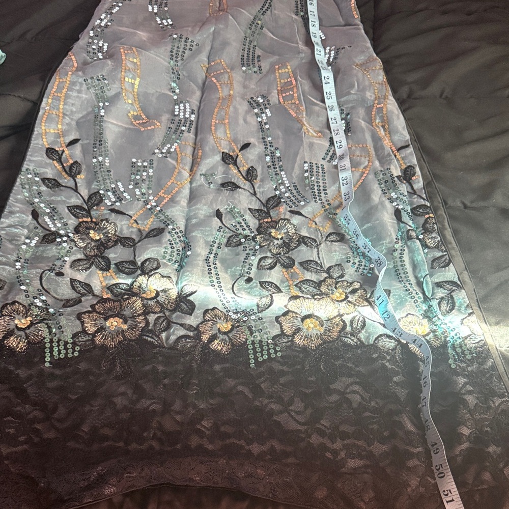 Elegant Black and Silver Embroidered Dress